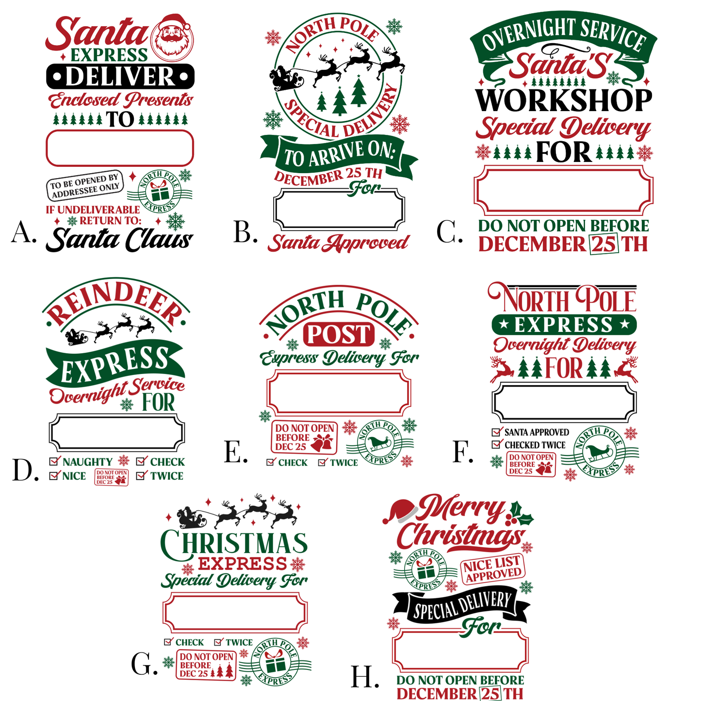 Pre-Order Santa Bags