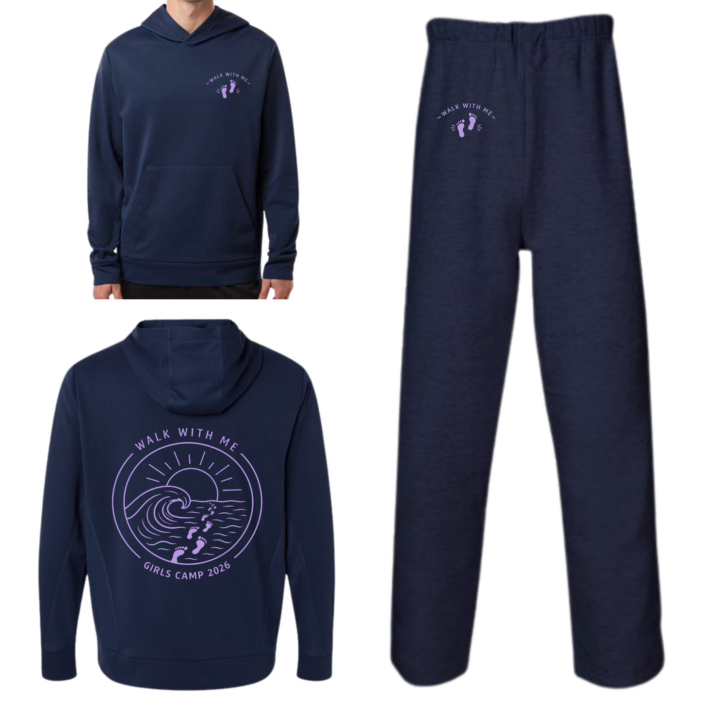 Walk with me Custom Hoodie prints